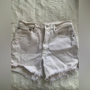 Abercrombie White Denim Shorts